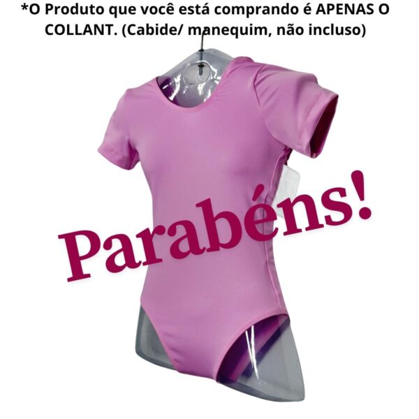 Ballet collant manga curta suplex