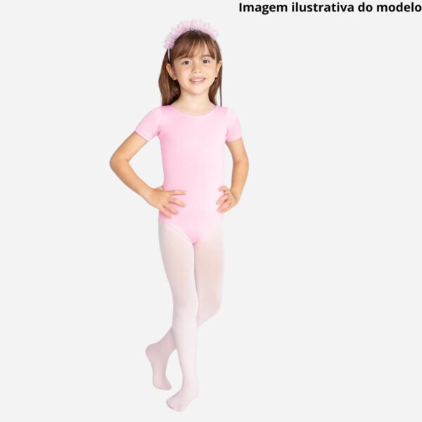 Ballet collant manga curta suplex