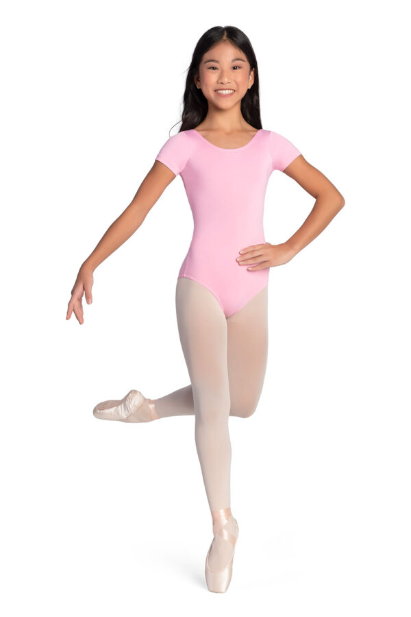 Ballet collant manga curta suplex